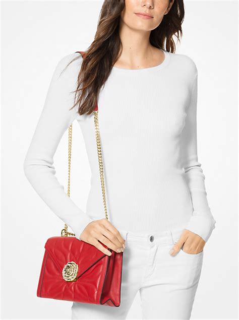 michael michael kors whitney petal quilted leather shoulder bag|Michael Kors Whitney Small Petal Quilted Leather Convert .